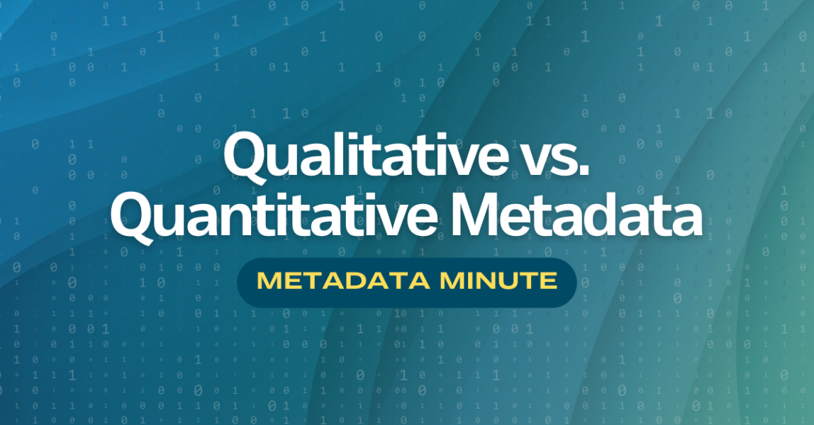 Metadata Minute (Issue #6): What is Qualitative & Quantitative Metadata?